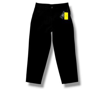 Volcom Whawhat Black Chino Ankle Pants Girls Size 12 Boyfriend Fit